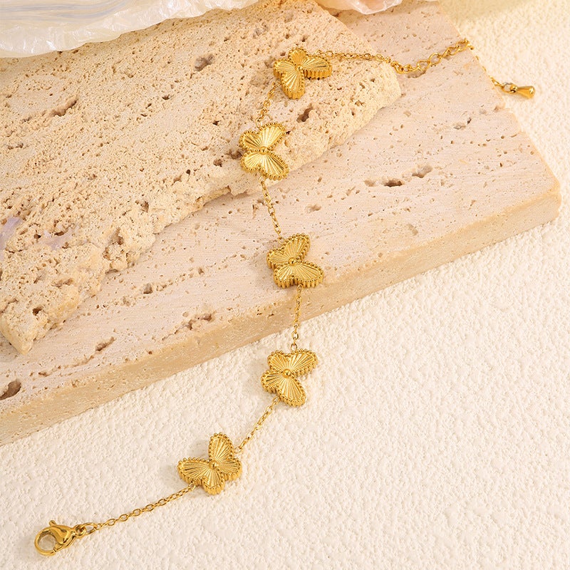 Titanium Steel Bracelet Fashion Jewelry Accessible Luxury High-End Butterfly Elegant Versatile Women'S Stainless Steel Hand Jewelry Bracelet - Image 5